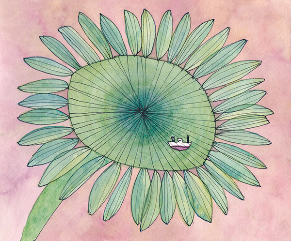 私はいつも、花の真ん中に帰ります